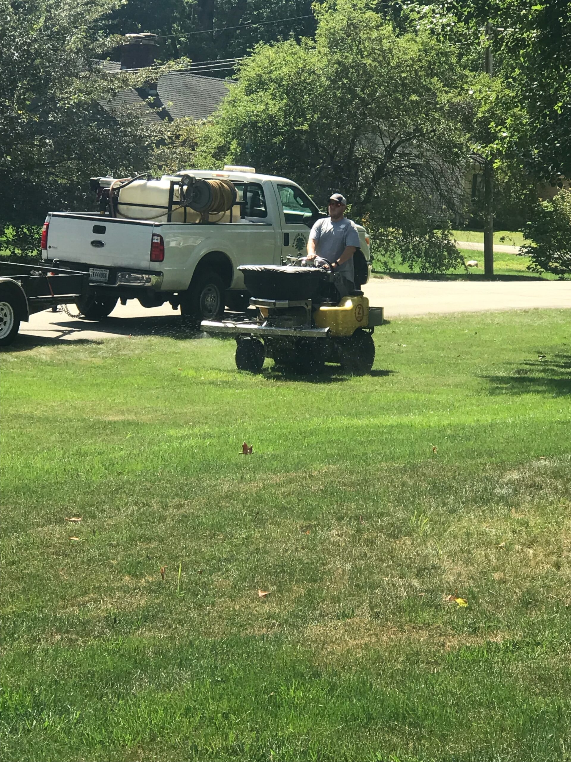 Lawn care fertilization mowing service residential