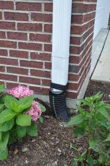 Yard drainage standing water drain tile installation